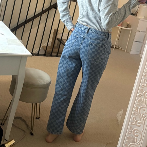 Checkered Blue Jeans - Picture 5 of 5